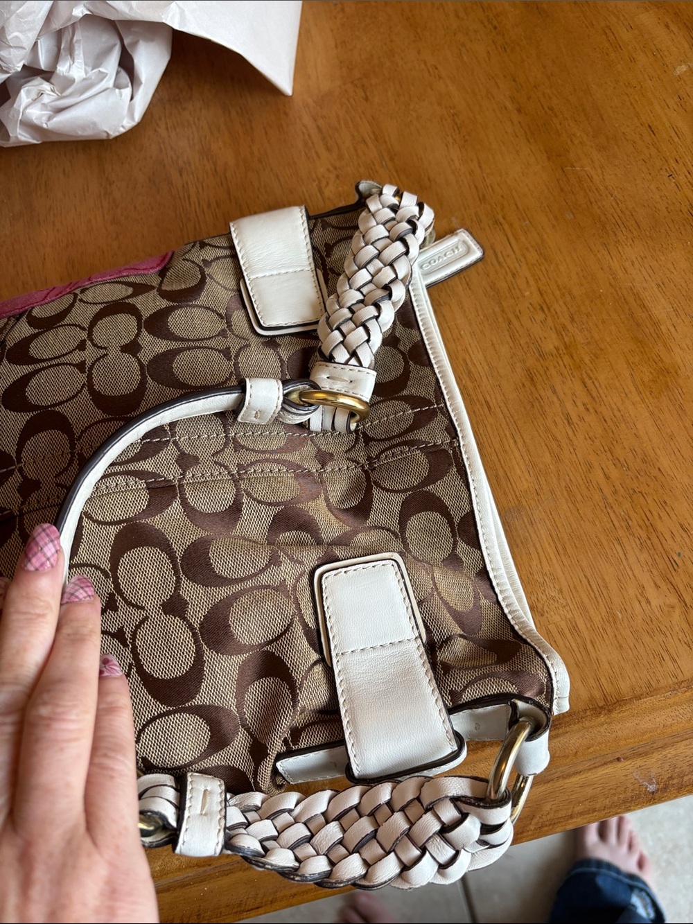 Coach Poppy for Peace Signature Canvas Shoulder Bag - Picture 4 of 11